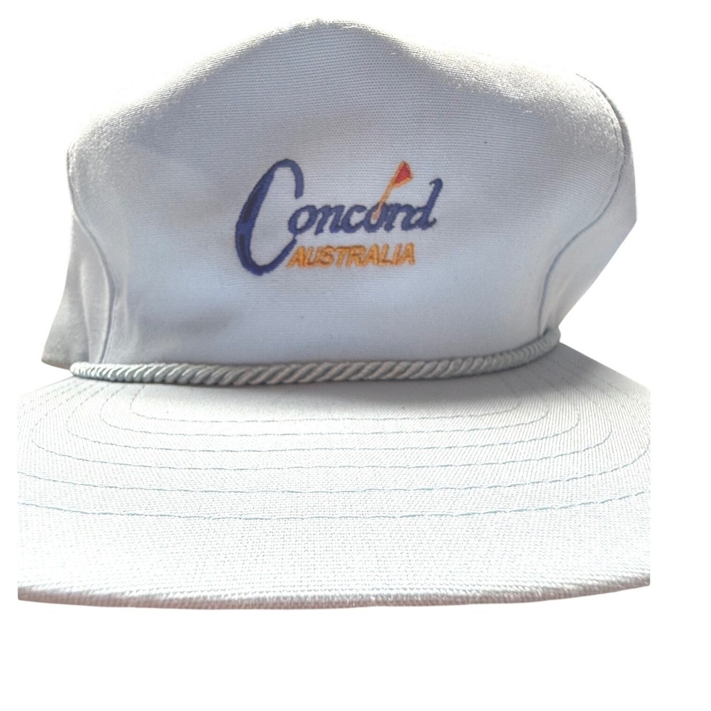 Concord Australia Vintage Rope Hat Texace Made in USA Leather Strapback